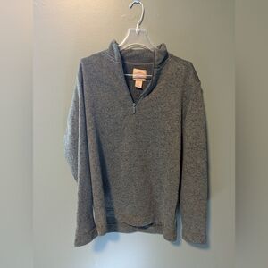Olive Green Fleece Pullover - Quarter Zip